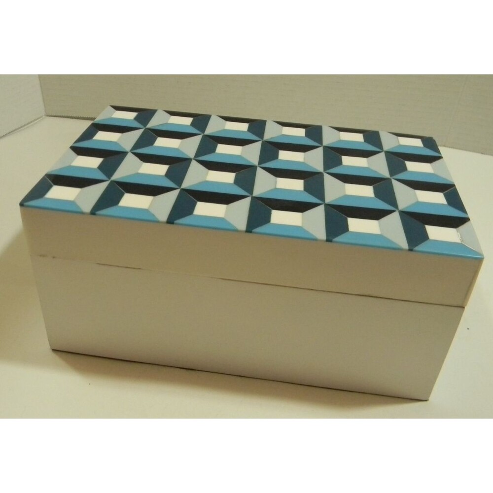 Dalton & Smith Modern Decor Box Jewelry Trinket Wood Lined NWT